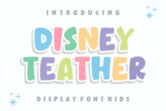 Disney Teather Brings Playful Charm to Display Typography