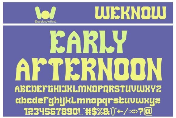 Early Afternoon: A Whimsical Display Font for Makers