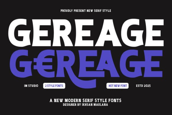 Gereage: A Quirky Display Font for Makers