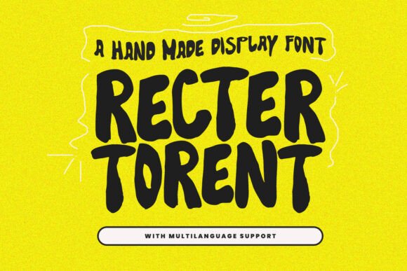 Recter Torent: A Bold Handmade Display Font for Craft Creators