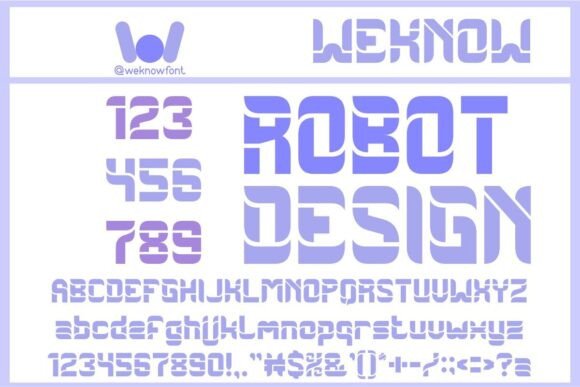 Robot Design Font: A Techno-Infused Typeface for Creators