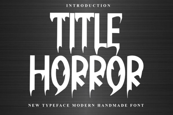 Title Horror: A Whimsical Display Font for Makers
