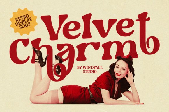 Velvet Charm: A Retro Display Typeface for Publishers